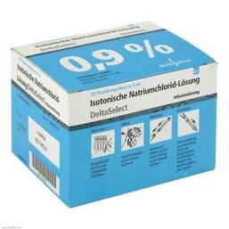 Abbildung: Kochsalzlösung 0,9% Plastik Infusionslösung, 20X5 ml PZN 01021010