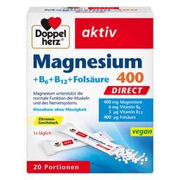 Abbildung: Doppelherz Magnesium+B-Vitamine direct Pellets Pellets, 20 St PZN 01026875