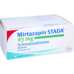 Abbildung: Mirtazapin STADA 45 mg Schmelztabletten 96 St, Schmelztabletten PZN 01027159