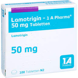 Abbildung: Lamotrigin 1A Pharma 50 mg Tabletten 100 St, Tabletten PZN 01029715