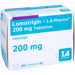 Abbildung: Lamotrigin 1A Pharma 200 mg Tabletten 100 St, Tabletten PZN 01030109
