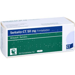 Abbildung: Sertralin-CT 50 mg Filmtabletten 50 St, Filmtabletten PZN 01032887