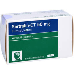 Abbildung: Sertralin-CT 50 mg Filmtabletten 100 St, Filmtabletten PZN 01032893