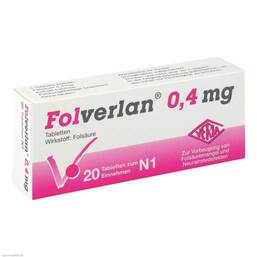 Abbildung: Folverlan 0,4 mg Tabletten Tabletten, 20 St PZN 01032930