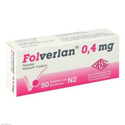 Abbildung: Folverlan 0,4 mg Tabletten Tabletten, 50 St PZN 01032953