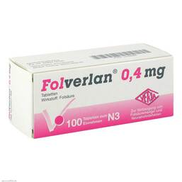 Abbildung: Folverlan 0,4 mg Tabletten Tabletten, 100 St PZN 01032982