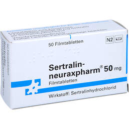 Abbildung: Sertralin neuraxpharm 50 mg Filmtabletten 50 St, Filmtabletten PZN 01034840