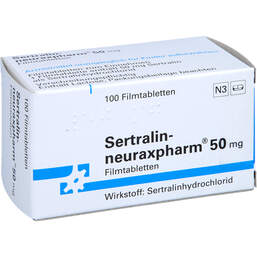 Abbildung: Sertralin neuraxpharm 50 mg Filmtabletten 100 St, Filmtabletten PZN 01034857