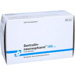 Abbildung: Sertralin neuraxpharm 100 mg Filmtabletten 100 St, Filmtabletten PZN 01034975