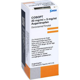 Abbildung: Cosopt Augentropfen 5 ml, Augentropfen PZN 01035578