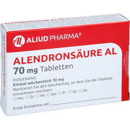 Abbildung: Alendronsäure AL 70 mg Tabletten 4 St, Tabletten PZN 01038565