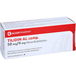 Abbildung: Tilidin AL comp.50 mg / 4 mg Retardtabletten 50 St, Retard-Tabletten PZN 01038944