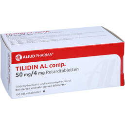 Abbildung: Tilidin AL comp.50 mg / 4 mg Retardtabletten 100 St, Retard-Tabletten PZN 01038950