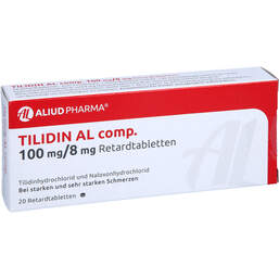 Abbildung: Tilidin AL comp.100 mg / 8 mg Retardtabletten 20 St, Retard-Tabletten PZN 01038967