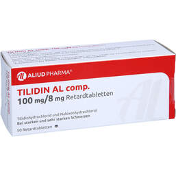 Abbildung: Tilidin AL comp.100 mg / 8 mg Retardtabletten 50 St, Retard-Tabletten PZN 01038973