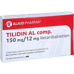 Abbildung: Tilidin AL comp.150 mg / 12 mg Retardtabletten 20 St, Retard-Tabletten PZN 01039004