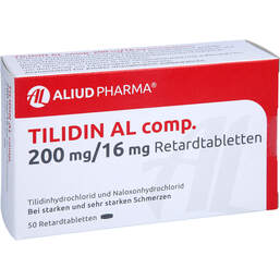 Abbildung: Tilidin AL comp.200 mg / 16 mg Retardtabletten 50 St, Retard-Tabletten PZN 01039056