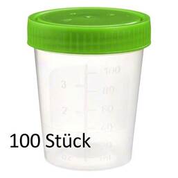 Abbildung: Urinbecher mit Schraubdeckel 100 St PZN 01040438
