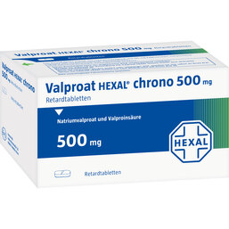 Abbildung: Valproat Hexal chrono 500 mg Retardtabletten 100 St, Retard-Tabletten PZN 01044100