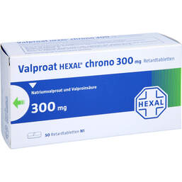 Abbildung: Valproat Hexal chrono 300 mg Retardtabletten 50 St, Retard-Tabletten PZN 01044123