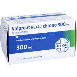 Abbildung: Valproat Hexal chrono 300 mg Retardtabletten 100 St, Retard-Tabletten PZN 01044146