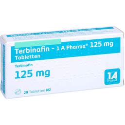 Abbildung: Terbinafin 1A Pharma 125 mg Tabletten 28 St, Tabletten PZN 01044301