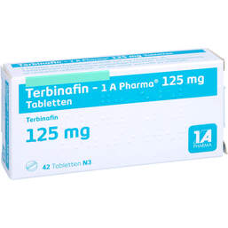 Abbildung: Terbinafin 1A Pharma 125 mg Tabletten 42 St, Tabletten PZN 01044318