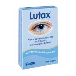 Abbildung: Lutax 10 mg Lutein Kapseln Kapseln, 30 St PZN 01044991