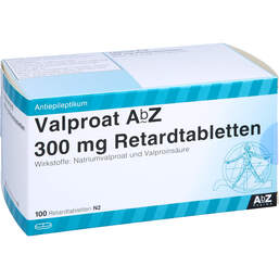 Abbildung: Valproat AbZ 300 mg Retardtabletten 100 St, Retard-Tabletten PZN 01048523