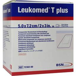 Abbildung: Leukomed transp. plus sterile Pflaster 5x7,2 cm 50 St, Pflaster PZN 01051040
