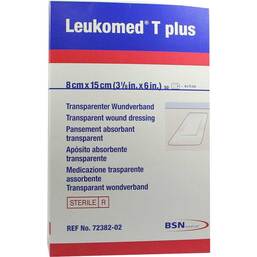 Abbildung: Leukomed transp. plus sterile Pflaster 8x15 cm 50 St, Pflaster PZN 01051092