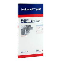 Abbildung: Leukomed transp. plus sterile Pflaster 10x25 cm 5 St, Pflaster PZN 01051100