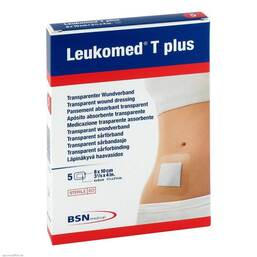 Abbildung: Leukomed trans. plus sterile Pflaster 8x10 cm 5 St, Pflaster PZN 01051206