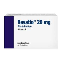 Abbildung: Revatio 20 mg Filmtabletten 90 St, Filmtabletten PZN 01055434