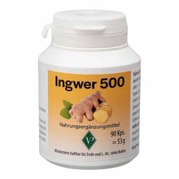 Abbildung: Ingwer 500 Kapseln Kapseln, 90 St PZN 01058740