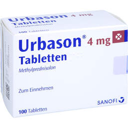 Abbildung: Urbason 4 mg Tabletten 100 St, Tabletten PZN 01064686