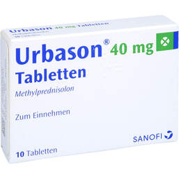 Abbildung: Urbason 40 mg Tabletten 10 St, Tabletten PZN 01064723