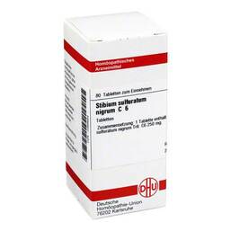 Abbildung: Stibium sulfuratum nigrum C 6 Tabletten Tabletten, 80 St PZN 01068684