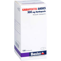 Abbildung: Gabapentin Basics 300 mg Hartkapseln 100 St, Hartkapseln PZN 01072243