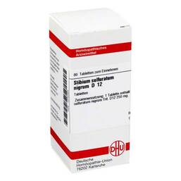 Abbildung: Stibium sulfuratum nigrum D 12 Tabletten Tabletten, 80 St PZN 01072355