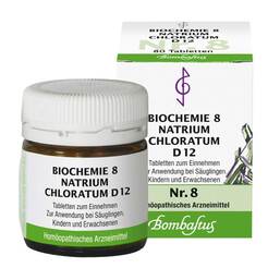 Abbildung: Biochemie 8 Natrium chloratum D 12 Tabletten Tabletten, 80 St PZN 01073751
