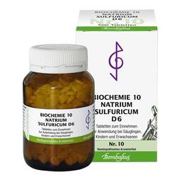 Abbildung: Biochemie 10 Natrium sulfuricum D 6 Tabletten Tabletten, 500 St PZN 01073857