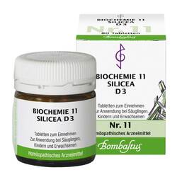 Abbildung: Biochemie 11 Silicea D 3 Tabletten Tabletten, 80 St PZN 01074006