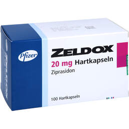 Abbildung: Zeldox 20 mg Hartkapseln 100 St, Hartkapseln PZN 01074911