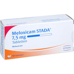 Abbildung: Meloxicam STADA 7,5 mg Tabletten 50 St, Tabletten PZN 01079216
