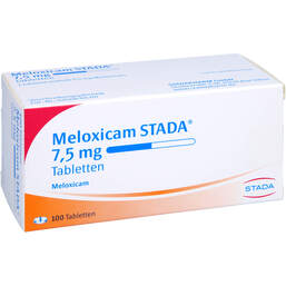 Abbildung: Meloxicam STADA 7,5 mg Tabletten 100 St, Tabletten PZN 01079222