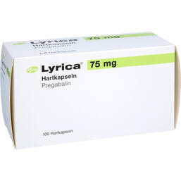 Abbildung: Lyrica 75 mg Hartkapseln 100 St, Hartkapseln PZN 01081673