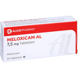 Abbildung: Meloxicam AL 7,5 mg Tabletten 20 St, Tabletten PZN 01084298