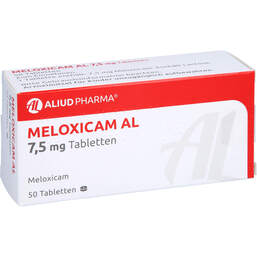 Abbildung: Meloxicam AL 7,5 mg Tabletten 50 St, Tabletten PZN 01084306