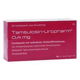 Abbildung: Tamsulosin Uropharm 0,4 mg Hartk.verä.Wst.-Frs. 20 St, Hartkapseln mit veränderter Wirkstofffreisetzung PZN 01086972